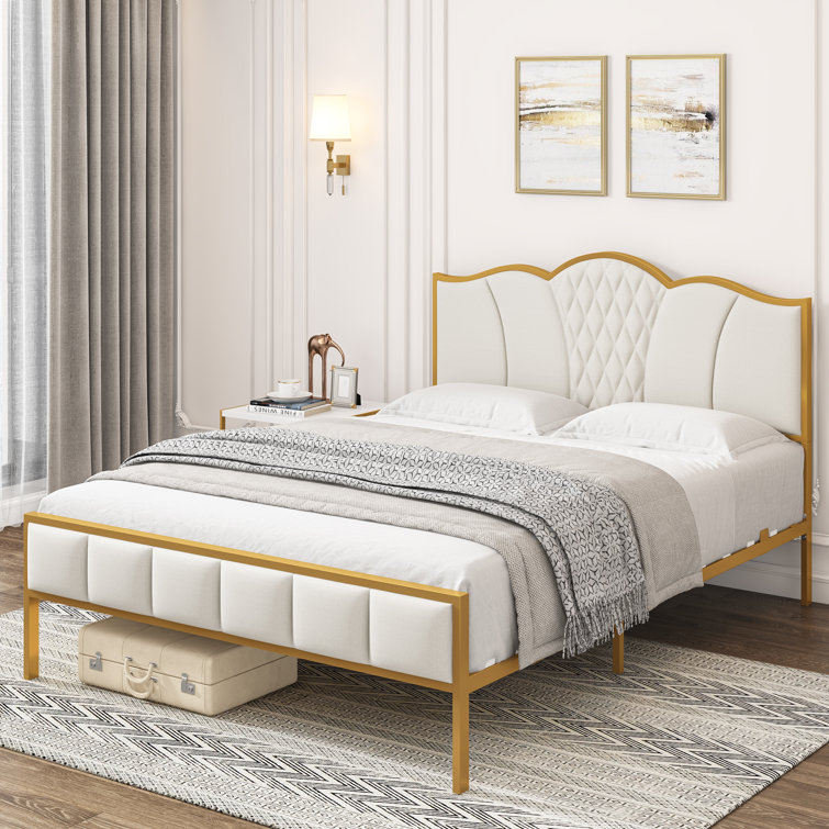 Corringham Platform Bed Frame with Design Headboard